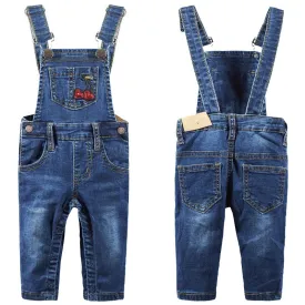 Toddler Baby Cute Embroidered Denim Overalls