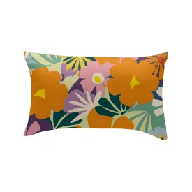 Vampire Art Cotton Cushion Cover Pillowcase 16 x 24in (40 x 60cm) - Bold Sixties Florals in Orange